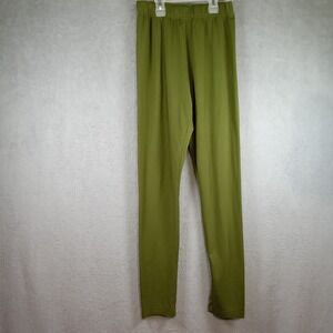 City Hearts Womens Olive Green High Rise Elastic Waist Slim Leggings Size M